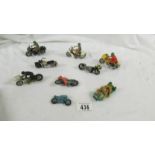 A selection of die cast motorcycles by Britain's etc.