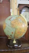 A vintage French globe.