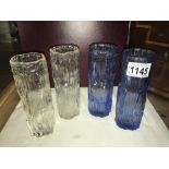 2 pairs of vases, 16.5 cm.