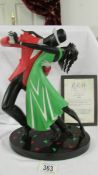 A limited edition dancing figure (Tango) by Ty Wilson, with certificate.