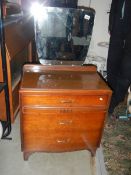 A good clean three drawer dressing table, mirror in good condition.