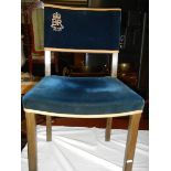 A replica Peer's Chairs silver jubilee chair.