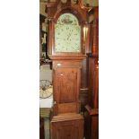 An oak cased 8 day long case clock - Chas Wetherell, Dudley.