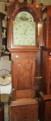 An oak cased 8 day long case clock - Chas Wetherell, Dudley.