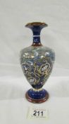 A pretty Royal Doulton Slater 19.5 cm tall vase with narrow neck.