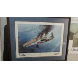 A framed and glazed signed limited edition print by Robert Taylor entitled 'Midway Strike against