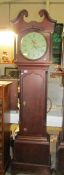 An oak cased painted dial long case clock - Smith, Alfreton.