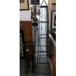 3 wrought iron stands.