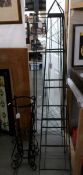 3 wrought iron stands.