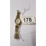 A 9ct gold ladies wrist watch.