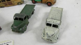 7 Small Dinky commercial vehicles.