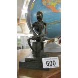 A contemporary bronze figure of a skeleton marked Bronze Geranti Paris, A7949.