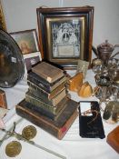 A mixed lot of religious items including Crucifix, pictures, Bibles etc.