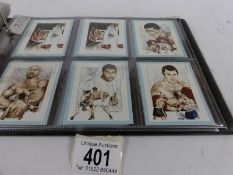 An album containing 6 sets of cigarette cards - Boxing Champions, American Civil War Leaders,