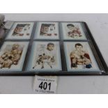 An album containing 6 sets of cigarette cards - Boxing Champions, American Civil War Leaders,