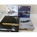 4 HM Hobby master 1/72 scale model aircraft,