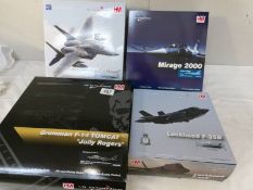 4 HM Hobby master 1/72 scale model aircraft,