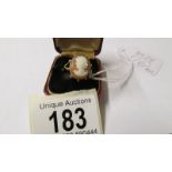 A 9ct gold cameo ring, size L half.