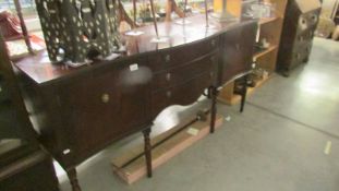 A good quality mahogany bow front sideboard.