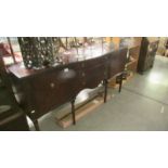 A good quality mahogany bow front sideboard.