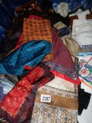 A large quantity of silk scarves, hand kerchiefs etc.