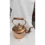 A good quality Victorian copper kettle with acorn knob to lid.