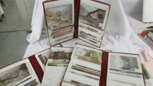 A large collection of postcards in 4 albums of Derbyshire,