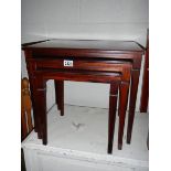 A mahogany nest of tables. ****Condition report**** Overall good condition.