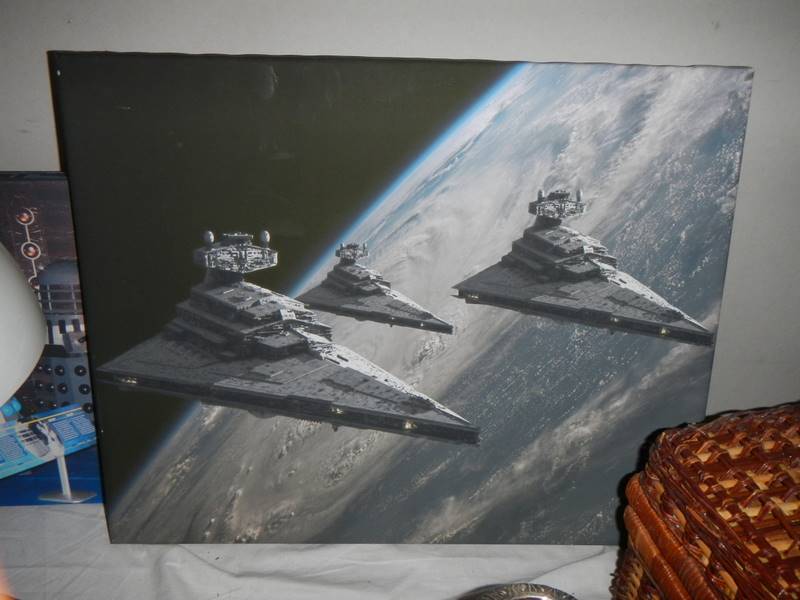 6 sci-fi framed and glazed related prints included including Startrek Voyager, - Image 4 of 4