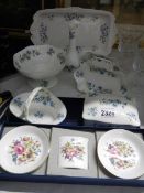 3 items of boxed Royal Worcester porcelain and 7 items of Crown Staffordshire.