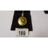 An 18ct gold Victorian mourning locket. 21.5 grams.