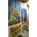 3 Double sided film posters, a/f.