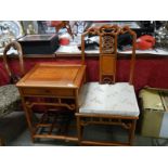 A good quality oriental style telephone seat.