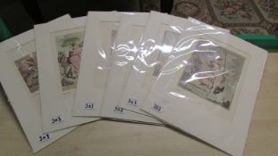 Thomas Rowlandson (1756-1827) Collection of 6 risque/erotic prints/plates circa 1960s.