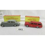 A boxed Dinky 257 Canadian Fire Chief car and a 150 Rolls Royce Silver Wraith.
