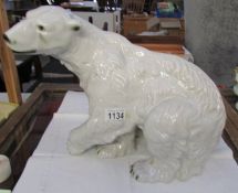 A large Royal Dux polar bear figure. ****Condition report**** No damage.