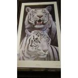 A framed and glazed limited print entitled 'White Siberians', signed A Win, 298/495.