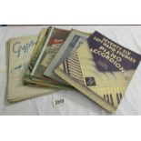 A quantity of music for piano accordion.