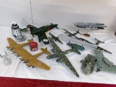 A quantity of unboxed plastic aircraft,