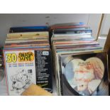 A large selection of LP records.