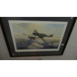 A framed and glazed signed limited edition print 'Ace of Aces' by Robert Taylor, 562/1250,