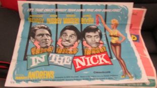 4 old film posters. ****Condition report**** 1cm tear on top left fold.