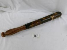 A Victorian police truncheon, 40 cm long.