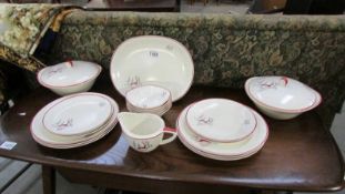 20 pieces of mid 20th century Fieldings Crown Devon dinnerware.