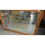 A Kirker, Greer & Co., Irish Whiskey advertising mirror.