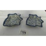A pair of early Delft bon bon dishes. ****Condition report**** No.