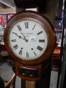 A good drop dial wall clock by Stratz Lehrenbach, Perth. A good clean clock in working order.