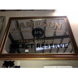 A Jameson Irish Whisky advertising mirror.