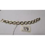A 9ct white and yellow gold bracelet, 20 grams.