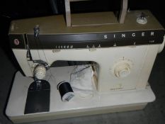 A Singer sewing machine.